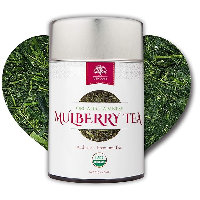 Mulberry Loose Leaf Herbal Tea - 100% USDA Certified Organic | Authentic Japanese Premium Tea | SuperFood | Caffeine Free | Great Nighttime Tea | Vitamins & Minerals | Vegan Friendly | Recyclable Tin - Bloomnest