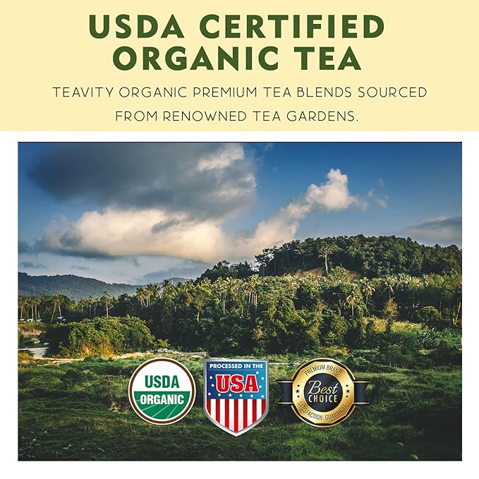 Coconut Rooibos Chai Tea Pods for Keurig - Organic Ginger Tea, Rooibos, Cinnamon, Cardamom, Coconut & Chai by Teavity (12 Tea Pods) - Bloomnest