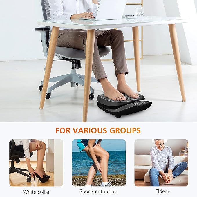 Snailax Foot Massager Machine with Heat,Remote Control, Adjustable Vibration Feet Massager Machine Increased Blood Circulation,Plantar Fasciitis, Stress (Black) - Bloomnest