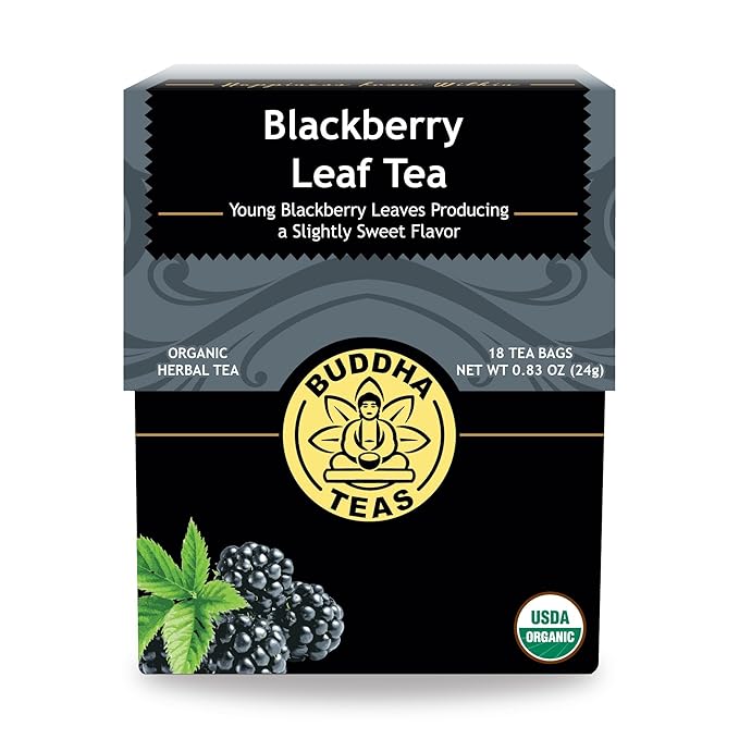 Buddha Teas Organic Blackberry Leaf Tea - OU Kosher, USDA Organic, CCOF, 18 Bleach-Free Tea Bag - Bloomnest