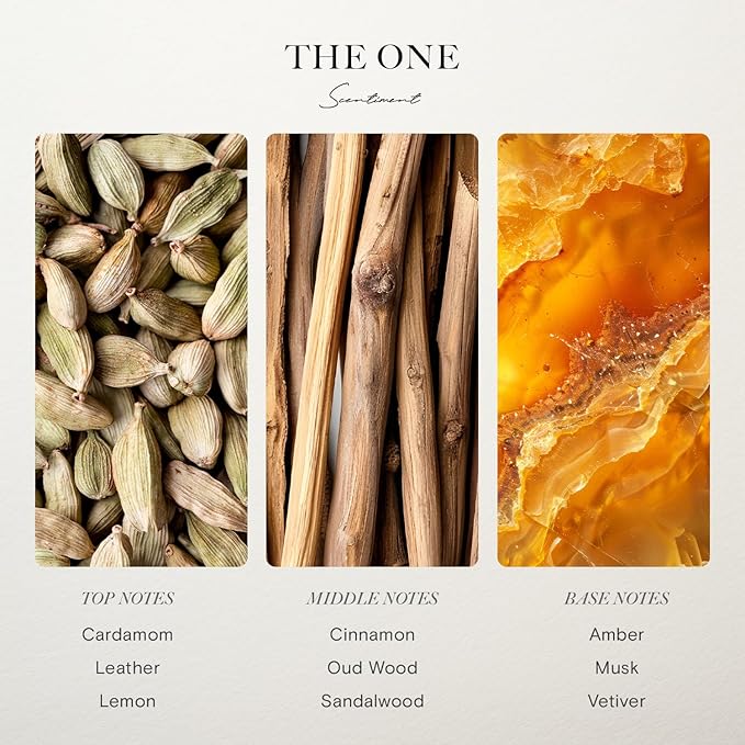 Scentiment Diffuser Oil - The One | Inspired by Luxury Five Star Hotel Lobby Scent | Aromatherapy Fragrance Oil | Notes of Cardamom, Leather, Lemon with Cinnamon & Sandalwood (50ml) - Bloomnest