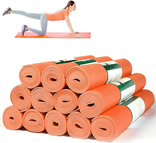 Amylove 12 Pieces Yoga Mats Bulk 68x24x0.12 Inch Exercise Non Slip Fitness Workout Mats for Women Men Home Workout Gym Yoga - Bloomnest
