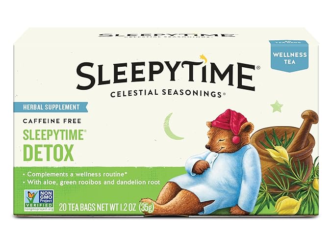 Celestial Seasonings Sleepytime Wellness Detox Tea, Caffeine Free, 20 Tea Bags Box - Bloomnest
