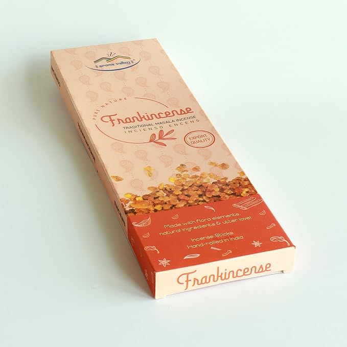 Indian Frankincense Incense Sticks - Traditional Handcrafted Masala Incense - 40 to 50 Sticks Approx. AromaValley