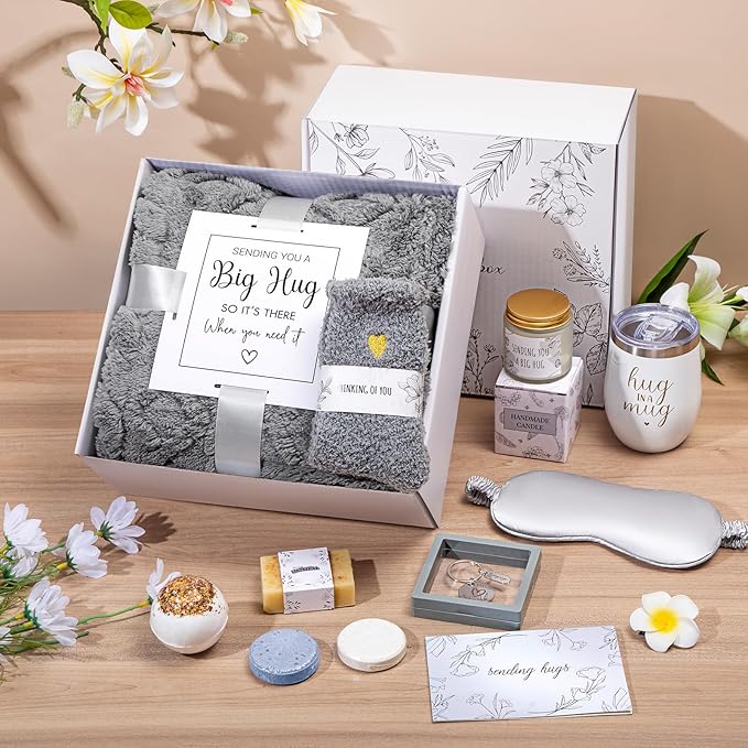 Sympathy Gift Baskets Sympathy Gifts for Loss of Loved One Hug in a Box for Women Bereavement Gifts Ideas Get Well Soon Gift Condolence Basket Miscarriage Thinking of You Care Package for Women - Bloomnest