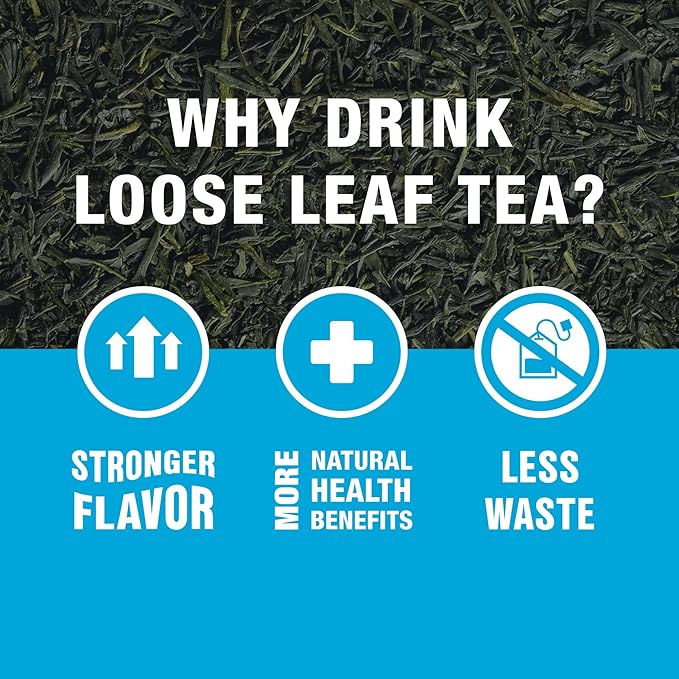 Tiesta Tea - Japanese Sencha Tea, Loose Leaf, Single Origin Premium Sencha Green Blend, Pure Unblended Medium Caffeinated Blend, Make Hot or Iced & Up to 200 Cups, 16oz Resealable Bulk Pouch - Bloomnest