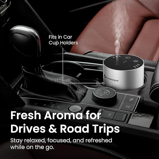 LiteMist Cold Air Essential Oil Diffuser – Waterless Nebulizing Aroma Diffuser, USB-C Cordless 2000mAh Battery, Aluminum Portable Scent Diffuser for Home Office Car, 0.7oz / 20ml - Bloomnest