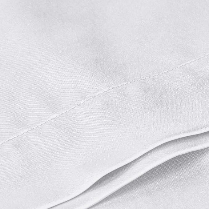 BEDELITE Satin Body Pillow Cover, Super Soft and Cooling Body Pillow Pillowcase for Hair and Skin, Breathable Silky Full Long Pillowcase Cover(20"x54", White) - Bloomnest