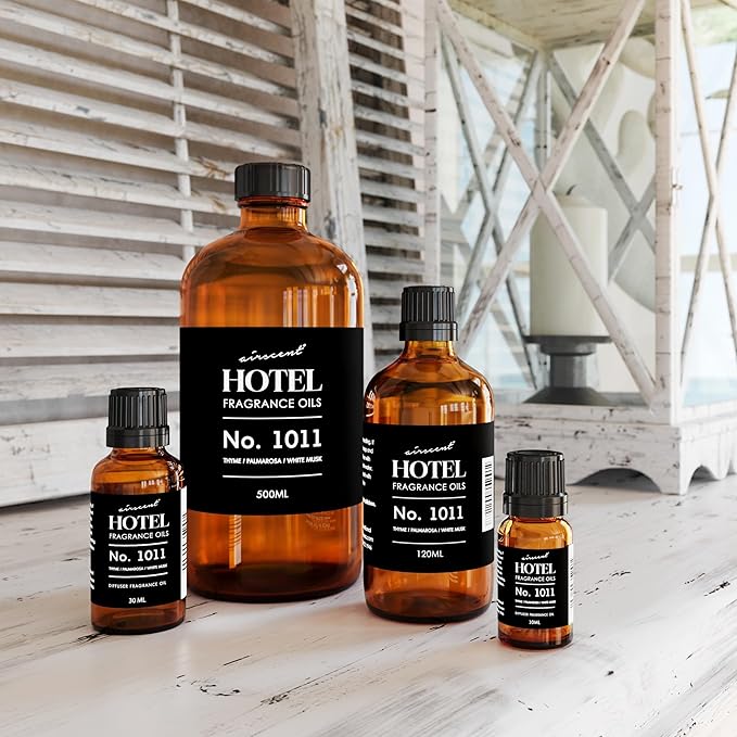 AirScent Hotel Diffuser Oil No. 1011 Inspired by The Beach Villas Hotel Scent - Premium Fragrance Oil for Ultrasonic and Waterless Diffusers and Crafting - 120 mL, 4 fl oz Dropper Bottle - Bloomnest