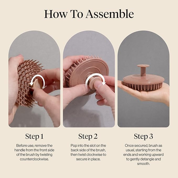 Kitsch Scalp Massager for Hair Care - Scalp Scrubber, Shampoo Brush & Exfoliator for Scalps- Hair Scrubber for Relaxing Bath - Terracotta Kitsch
