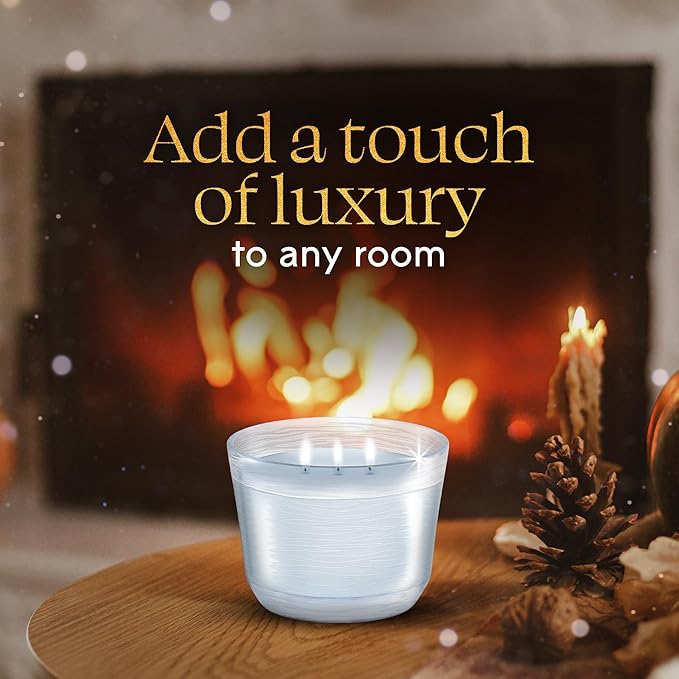 Glade 3-Wick Scented Candle Jar, Bergamot & Eucalyptus, Air Freshener Infused with Essential Oils, 6.8 Oz, 3 Count - Bloomnest
