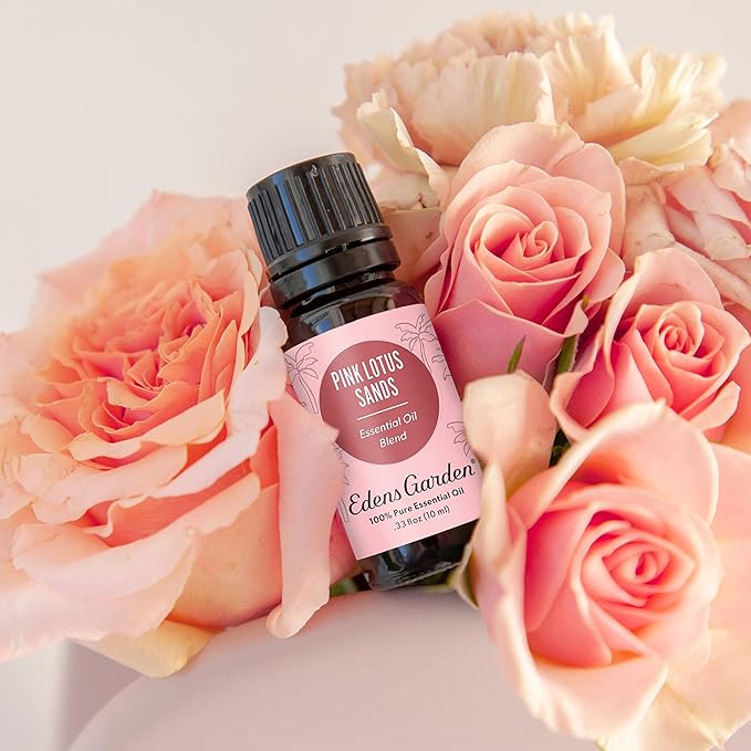 Edens Garden Pink Lotus Sands Essential Oil Blend- 100% Pure Premium Grade, Undiluted, Natural, Therapeutic, Aromatherapy, The Best for Diffusing, Skin, Candle, Laundry 10 ml (.33 fl oz) - Bloomnest