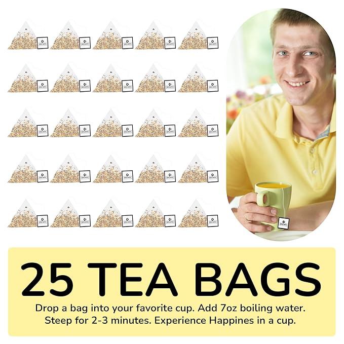 BREWIX, Dandelion Root Detox Tea (25 Pyramid Tea Bags) Caffeine-Free Herbal Blend with Ginger, Tulsi & Turmeric | Supports Liver Health & Gentle Cleanse | Natural & Refreshing | Direct from Source - Bloomnest