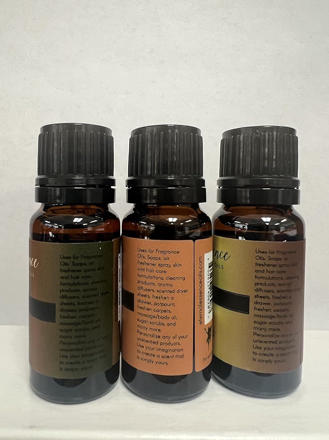 Trio (3) - Amberwood Moss, Sandalwood Vanilla & Cedarwood - Premium Fragrance Oil Trio - 10ML EternalEssenceOils