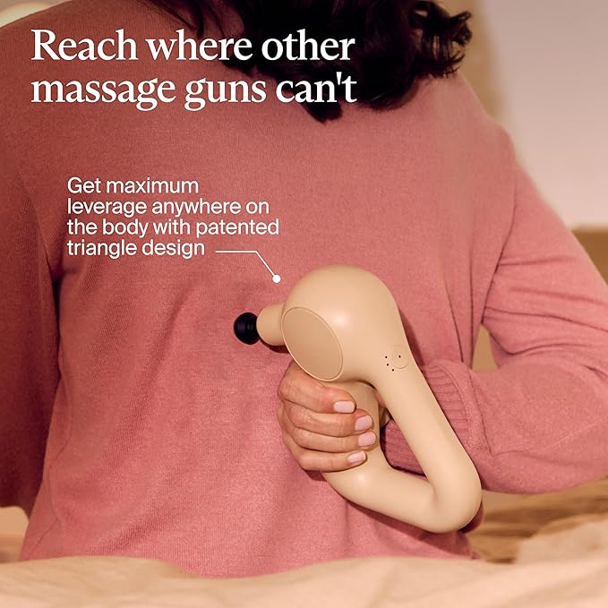 TheraGun Relief by Therabody - Easy-to-Use, Comfortable & Light Handheld Percussion Massage Gun for Everyday Pain Relief Massage Therapy in Neck, Back, Leg, Shoulder and Body (Sand) - Bloomnest