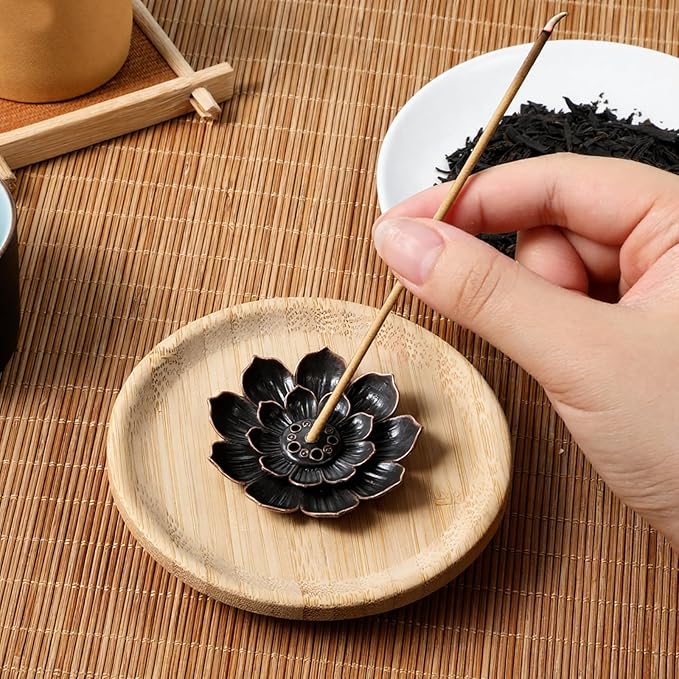 30 Packs Incense Holder Lotus Sticks Incense Burner Vintage Flower Shaped Incense Holder for Sticks Burner for Home Fragrance Yoga Sauna SPA