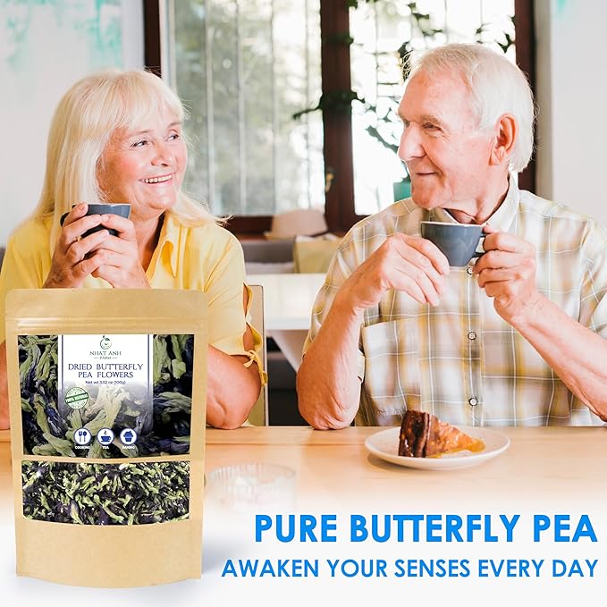 Nhat Anh Farm - Premium Dried Butterfly Pea Flower - 3,5oz(100g) Blue Butterfly Pea Flower - 100% Natural & Pure, Sugar/Caffeine/Gluten Free - For Making Tea - Bloomnest
