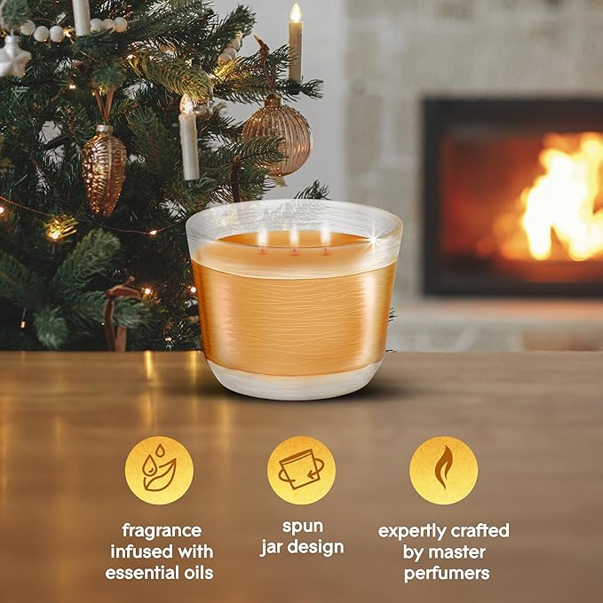 Glade 3-Wick Scented Candle Jar, Orange Zest & Clove, Air Freshener Infused with Essential Oils, 6.8 Oz, 3 Count - Bloomnest