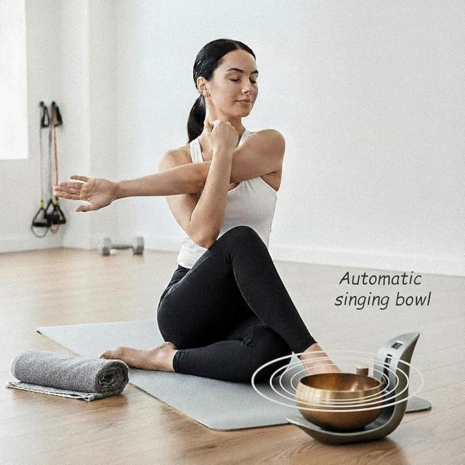 Automatic Singing Bowl – Hands-Free Sound Healing Bowl for Meditation, Yoga, Mindfulness, Energy Healing, Deep Relaxation & Sleep,Auto-Striking Himalayan Singing Bowl with Resonant Tone - Bloomnest