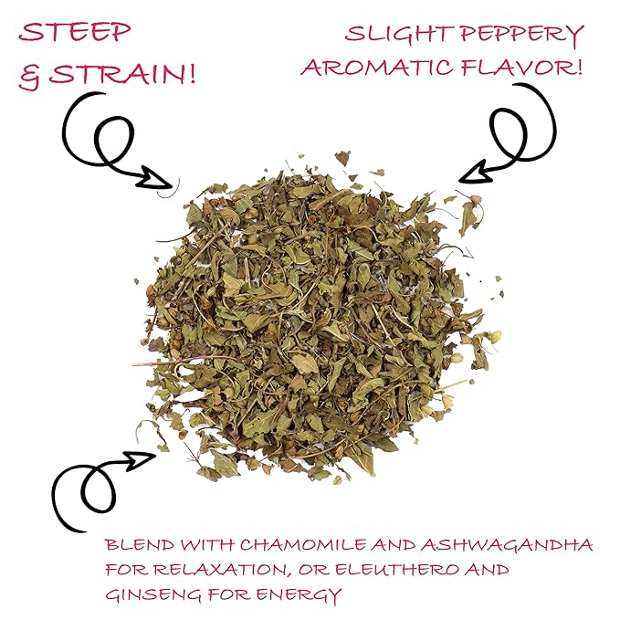 Worldwide Botanicals Organic Holy Basil Tea, 8oz - Tulsi Krishna - Loose Leaf Premium Herbal Tea, 100% Pure Tulsi Holy Basil, Fair Trade, Adaptogenic, Kosher - Bloomnest