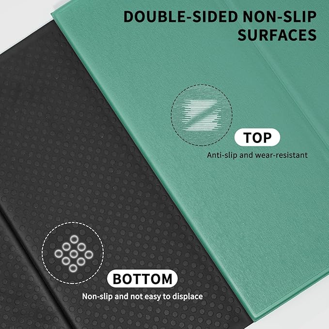 8mm Extra Thick & Large Foldable Yoga & Fitness Mat(74" x 31.5" x 0.32"), Double-Sided Non Slip & Lightweight Pilates Mat, Thick Wide Exercise Mats for Woman Man Kids, Portable Workout Mats for Travel, Studio or Home Use - Bloomnest
