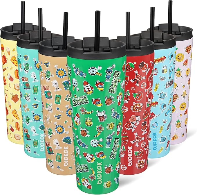 BJPKPK 26oz Stainless Steel Insulated Tumbler With lid And Straw Travel Coffee Thermal Tumblers Cup For Women And Men,Game - Bloomnest