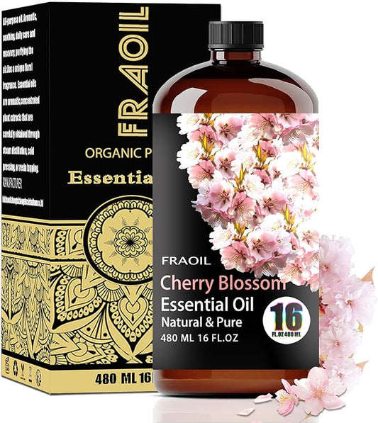 Cherry Blossom Essential Oil, Cherry Blossom Oil 16 Fl Oz 480 ML for Diffuser Humidifier Yoga Cleaning DIY Candle Soap Making Perfume Gift for Women Essential Oils - Bloomnest