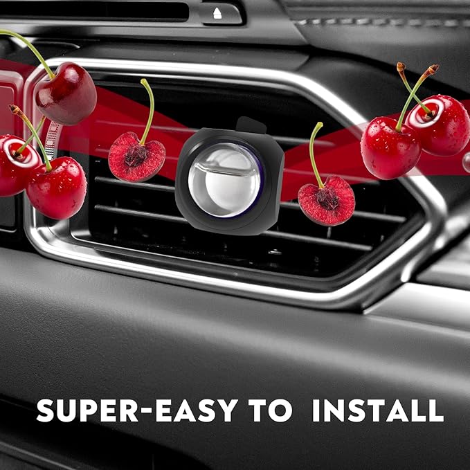 Car Air Freshener Vent Clips, 8 Pack, Provides Long-Lasting Scent, Up to 240 Days, Odor Eliminator (Cherry) - Bloomnest