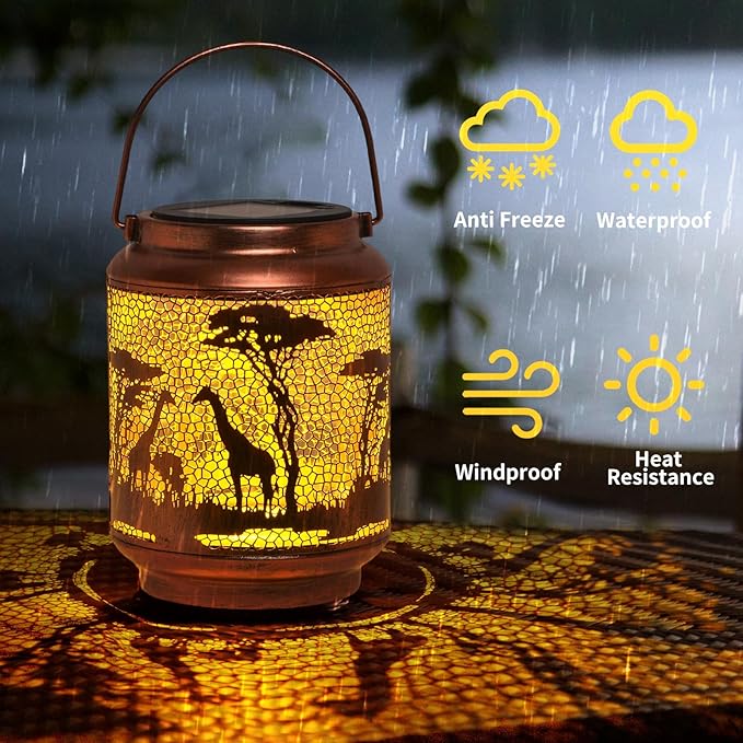 Styleonme Giraffe Lover Solar Light, Mother's Day Lantern Gift for Mom Grandma Women Sister, Hanging Image Giraffes Lanterns, Yard Corridor Garden Decor, Thanksgiving Day, Birthday Gifts - Bloomnest