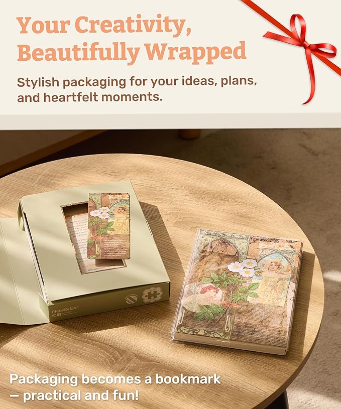 PieceRelax A5 Puzzle Journal for Adults, 300 Piece Plastic Jigsaw Book Cover (Includes Notebook) - Katherine Blower - Shelter, Unique Gift [YA1071] - Bloomnest