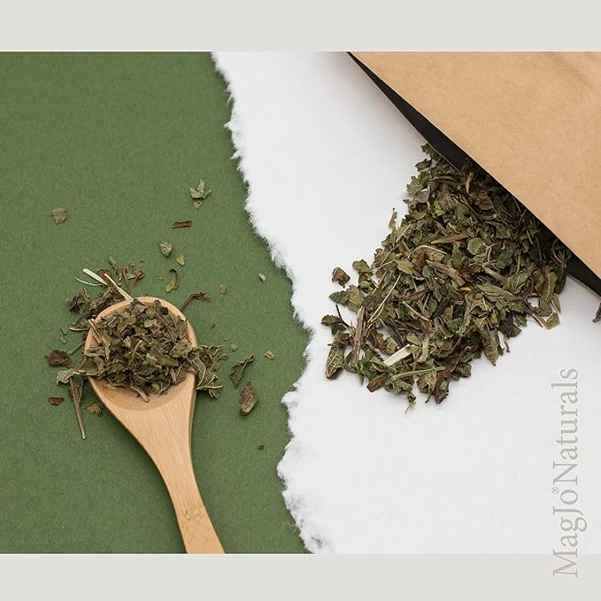 MagJo Naturals Lemon Balm Tea, Bulk Herbal Tea, Loose Leaf Melissa Officinalis, Caffeine Free, Cut and Sifted, 1 pound (16 ounces) (1 pack) - Bloomnest