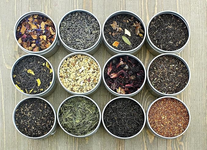 Solstice Loose Leaf Tea Ultimate Sampler Feat. 12 Teas; Approx 180+ Servings - Bloomnest
