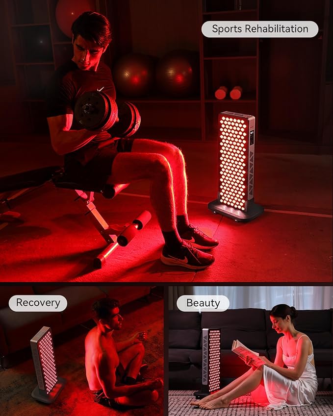 2026 Upgraded Red Light Therapy for Body Face, 4-Chip 630nm/660nm/830nm/850nm Red Light Panel with 3 Modes, Dimmable & Timer, Infrared Light Therapy for Home Office Gym, Pro 156 LEDs Flikeze