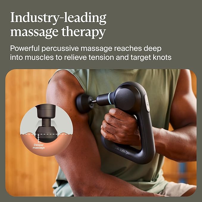 TheraGun Therabody Prime (5th Generation) - Deep Tissue Percussion Therapy Massage Gun - Bluetooth Enabled, Personal Massager for Pain Relief in Neck, Back, Leg, Shoulder and Body (Black) - Bloomnest