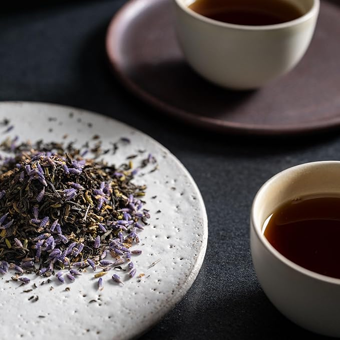 Rishi Tea Earl Grey Lavender Loose Leaf Pure Black Tea - Organic with Bergamot Oil and Lavender Flowers, Energizing & Caffeinated - 16 Ounces, 50+ Servings - Bloomnest