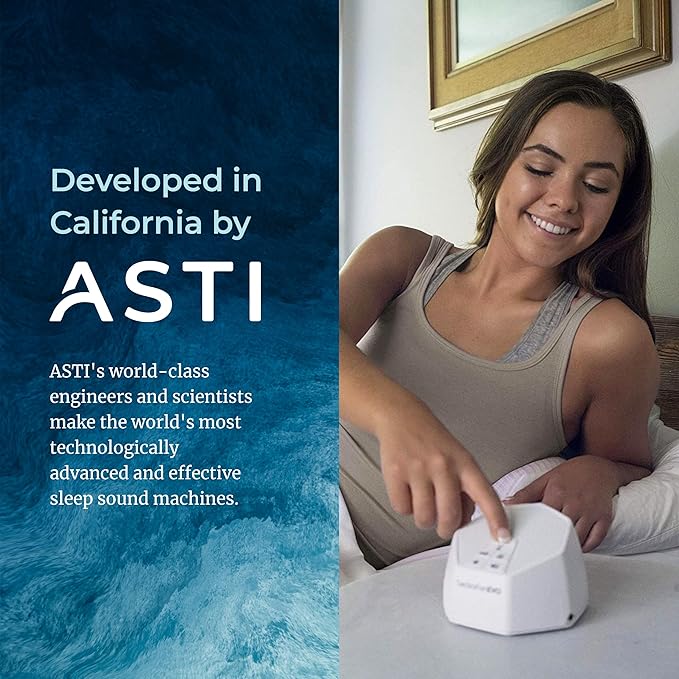 Adaptive Sound Technologies LectroFan EVO White Noise Machine - Compact Sleep Sound Machine for Bedroom, Travel, Study & More - 22 Non-Looping Fan, White & Ocean Noise Variations - White - Bloomnest