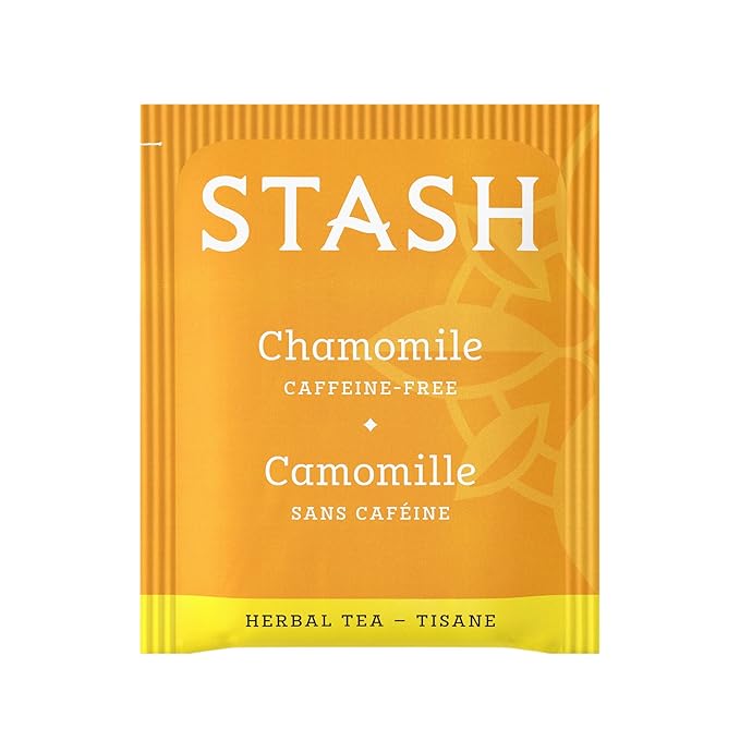 Stash Tea Chamomile Herbal Tea - Naturally Caffeine Free, Non-GMO Project Verified Premium Tea with No Artificial Ingredients, 20 Count (Pack of 6) - 120 Bags Total - Bloomnest