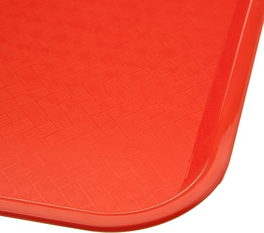 Carlisle FoodService Products CT101424 Cafe Standard Plastic Cafeteria/Fast Food Tray, NSF Certified, BPA Free, 14" Length x 10" Width, Orange (Pack of 24) - Bloomnest