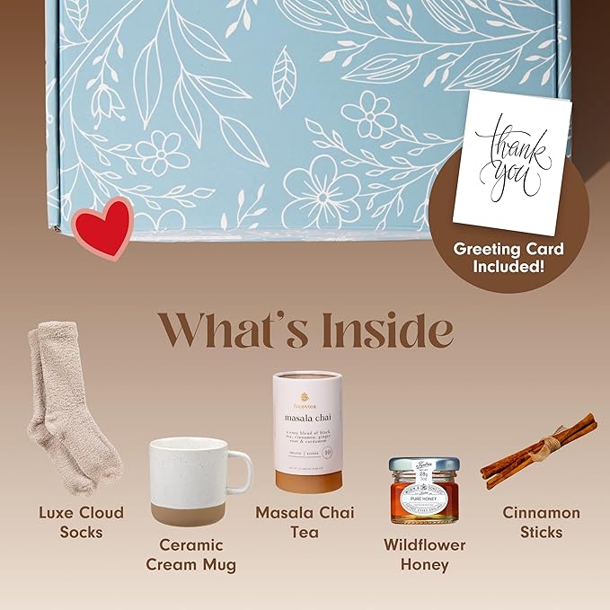 Unboxme Thank You Gift Basket For Women. Show Your Appreciation with the Warm + Cozy Care Spa Box. A Thoughtful Self Care Gift for Clients, Coworkers, Friends and Employees. - Bloomnest