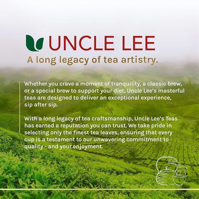 Uncle Lee's Organic Matcha Green Tea Bags, 40 Count – Antioxidant-Rich, Low Caffeine, Naturally Energizing Blend - Bloomnest
