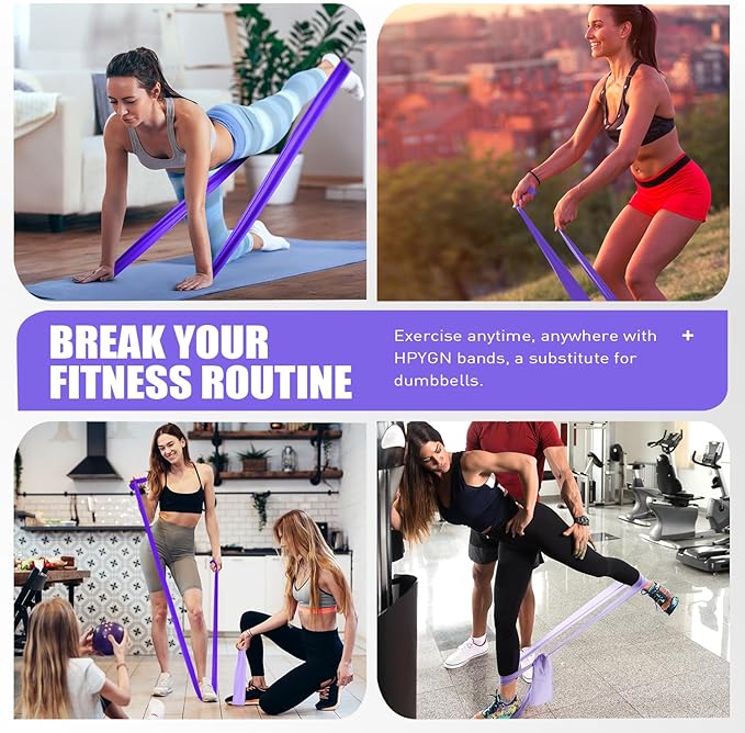 Resistance Bands, Exercise Bands, Physical Therapy Bands for Strength Training, Yoga, Pilates, Stretch Elastic Band with Different Strengths, Workout Bands for Home Gym - Bloomnest