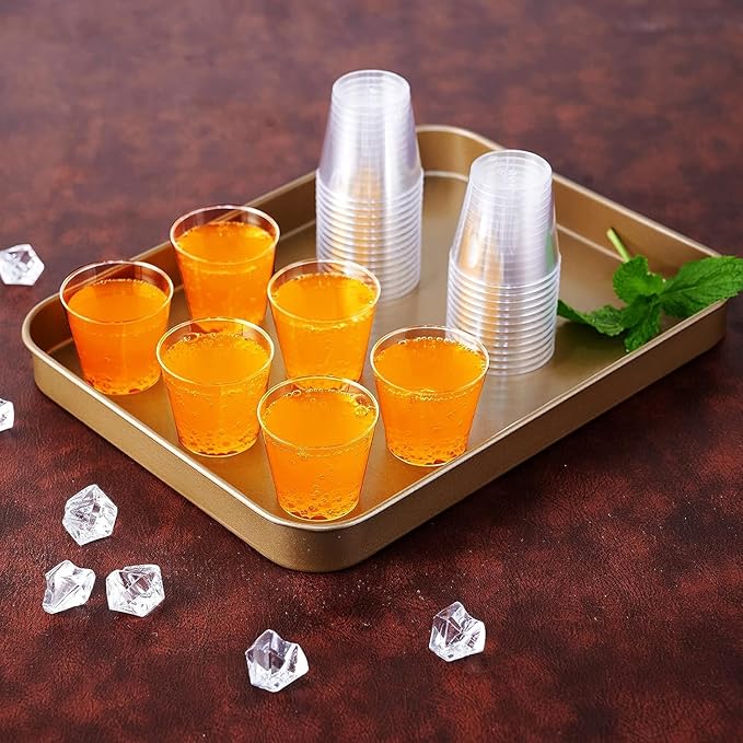 2 OZ 500 Pack Plastic Shot Glasses, Disposable Cups, Wine Tasting Cups, Small Plastic Tumbler for Whiskey, Wine Tasting, Food Samples, Perfect for Halloween, Thanksgiving, Christmas Party - Bloomnest