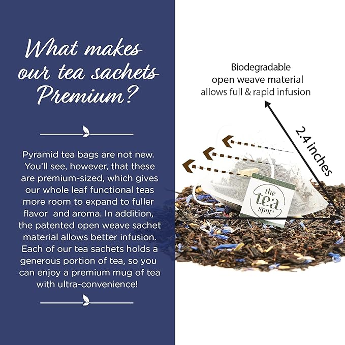 The Tea Spot Earl of Grey Black Tea with Citrus for Energy | Blend of Black Tea, Citrus Root, Mallow Flowers, Bergamot, and Vanilla Flavoring | 15 Tea Bags - Bloomnest