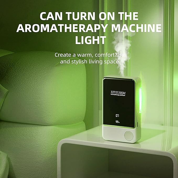 Waterless Essential Oil Diffuser for Home & Office Cordless Battery Operated Aroma Diffuser with 7 Mist Levels, Ultrasonic Air Freshener for Large Rooms Bedroom Bathroom Car Small & Portable - Bloomnest