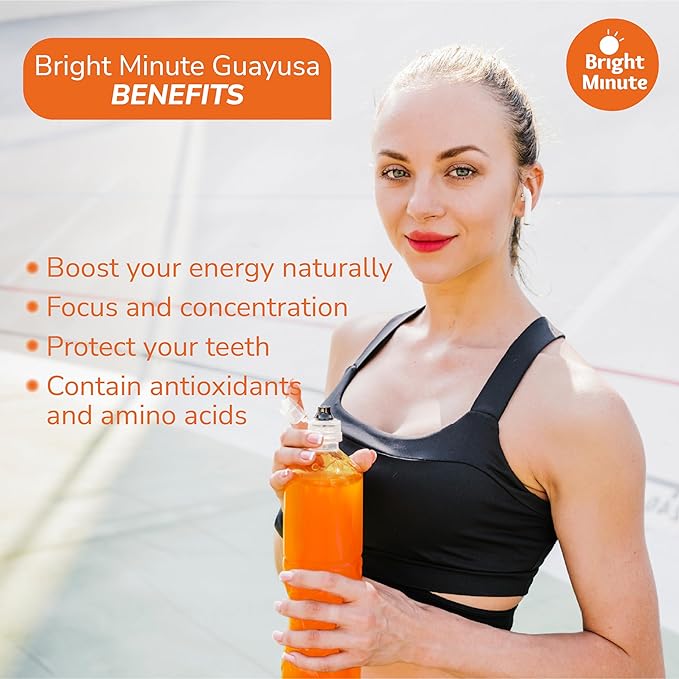 Bright Minute Guayusa infusion 50 teabags | Coffee Alternative & Addition | 55mg of natural caffeine per small 1.5G (0.05OZ) bag, Calm and Wakeful Energy Boost! - Bloomnest