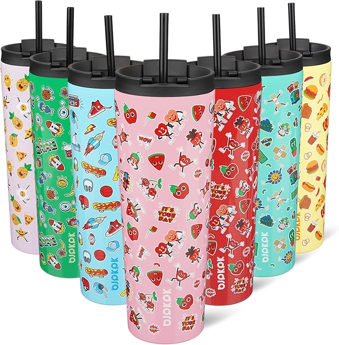 BJPKPK 30oz Stainless Steel Insulated Tumbler With lid And Straw Travel Coffee Thermal Tumblers Cup For Women And Men,Passionate Pink - Bloomnest