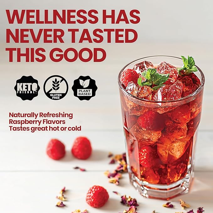 Rapid Fire Slim Tea Bags, Blend of Natural Herbs and Botanicals, Promotes Energy and Digestion, Supports Metabolism, 14 Servings, Raspberry Flavor - Bloomnest
