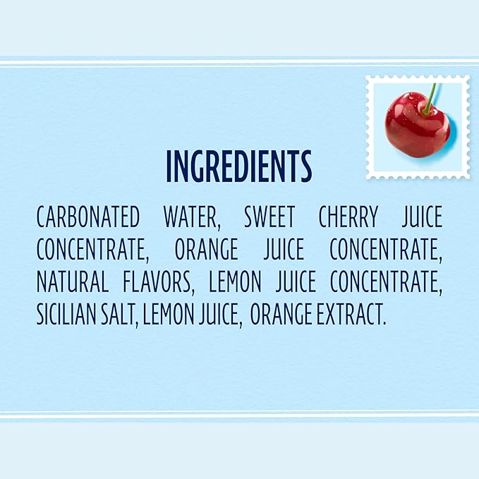 Sanpellegrino CIAO Cherry Sparkling Water, Low-Calorie Italian Sparkling Water with Real Fruit Juices, 0g Added Sugar, 24-Pack - Bloomnest