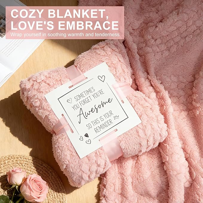 Birthday Gifts for Women, Self Care Get Well Soon Gifts Basket for Women, Flower Relaxing Spa Gift Basket Bath Set,Unique Luxury Self Care Box Gift for Mom Her Wife Sister Girlfriend, Girl Friend Pink - Bloomnest