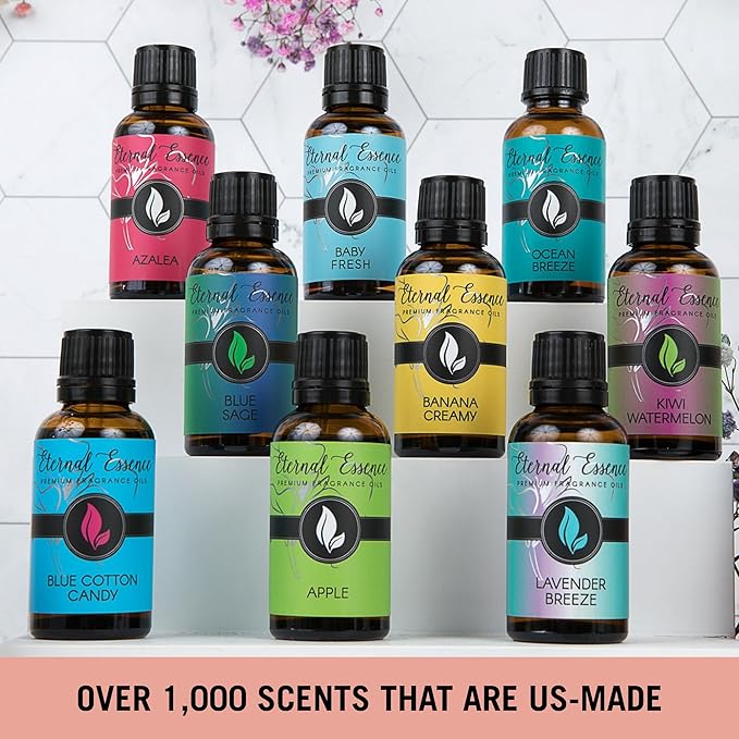 Eternal Essence Oils Spring Fling Set of 6 Premium Fragrance Oils - Includes Sweet Grass, Lilac & Lilies, Lavender Breeze, Sweet Pea, Honeysuckle and Enchanted Orchid Scented Oils - 10ML - Bloomnest